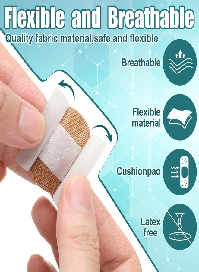 Funtery 100 Adhesive Spot Bandage 4 Sizes Round Flexible Fabric Adhesive Round Tan Non Latex Bandage for Wound Care and Hides Skin Spots Ideal for Small Incisions - Image 3